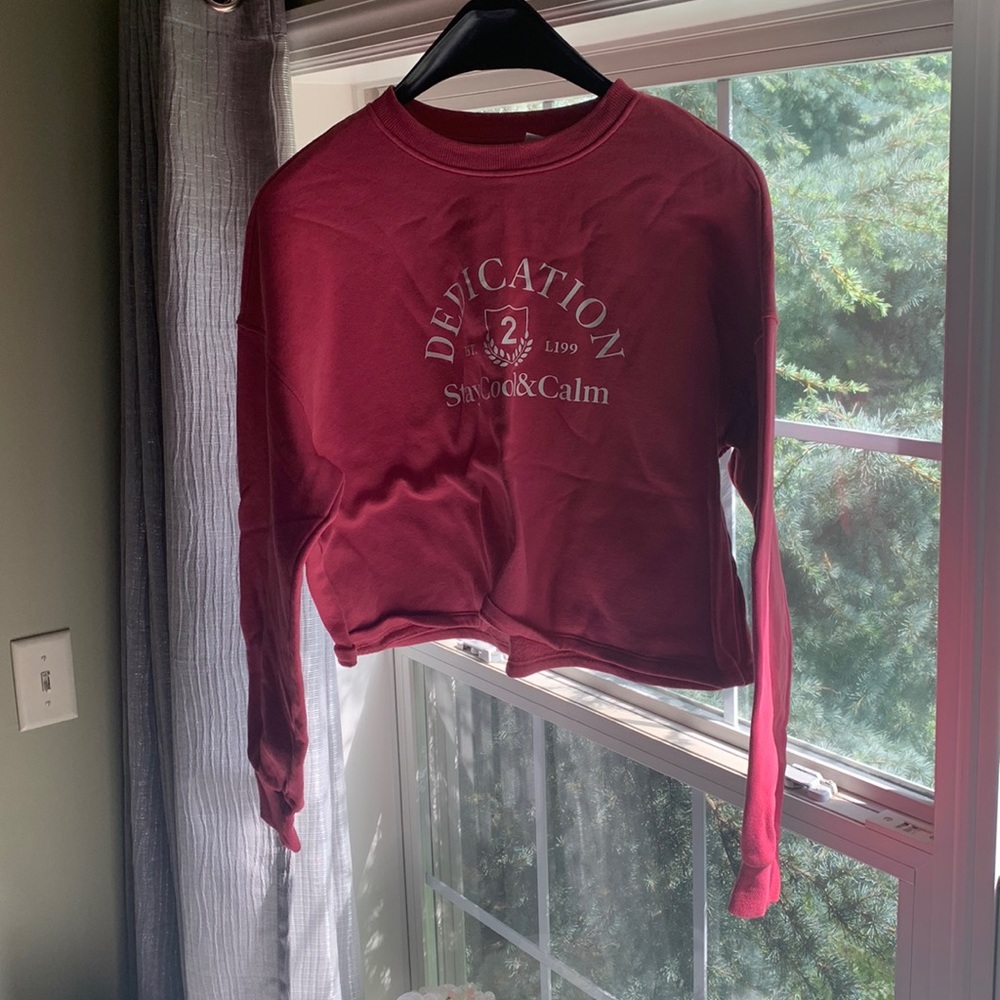 Crop crew neck
